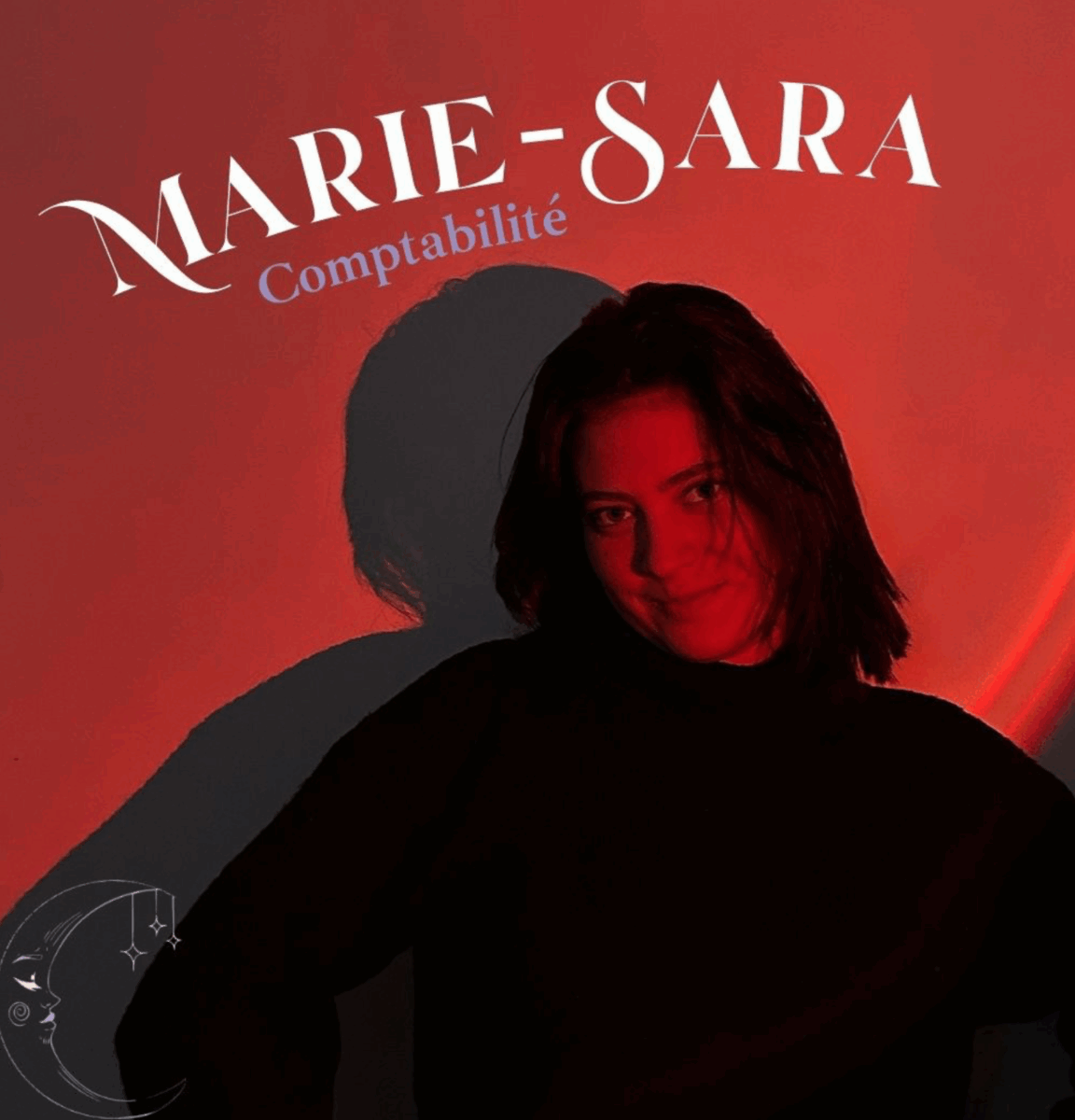 Photo de Marie-Sara qui gère la comptabilité