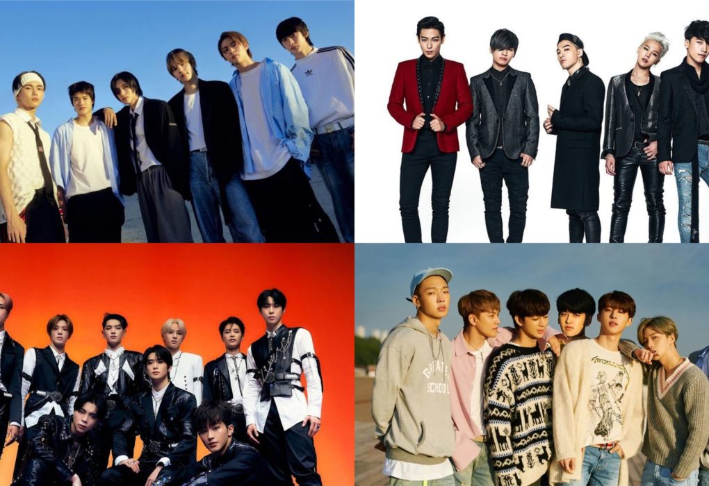 Gestion de crise K-pop : comment les agences protègent l’image de leurs idoles après un scandale ? Photos des 4 groupes de K-pop : Riize, BIGBANG, NCT 127 et iKON