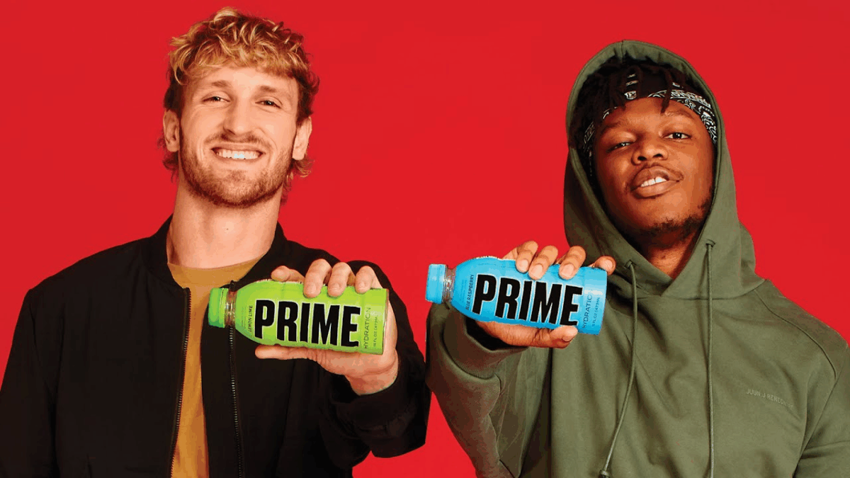 Logan Paul et KSI avec leur boisson "Prime Energy"
